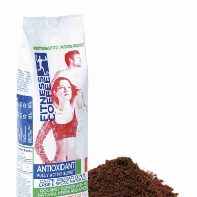 Fitness Coffee Antioxidant Fully Active Blend, gemahlener Kaffee mit gesunden Kräutern und Gewürzen