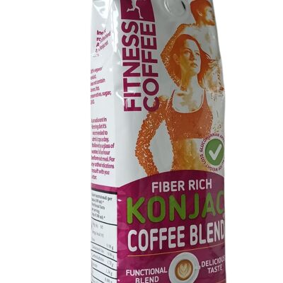 Fitness Coffee Fiber Rich Konjac Blend, café molido con glucomanano 250 g