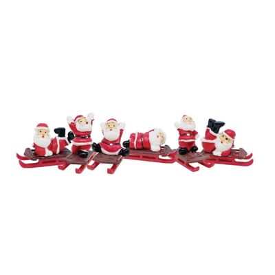 Father Christmas on Sleigh Plastic Cake Topper