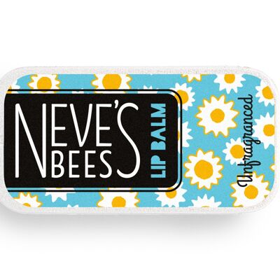 Baume à lèvres à la cire d'abeille non parfumé Neve's Bees - Boîte coulissante de 7 g