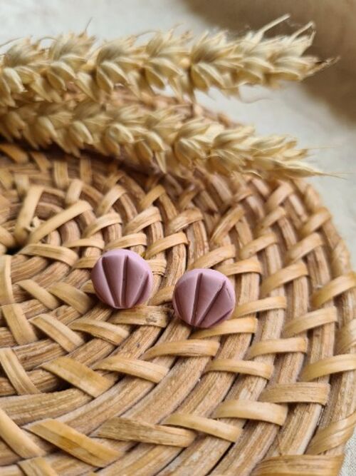 Ariel polymer clay earrings, statement studs, boho earrings