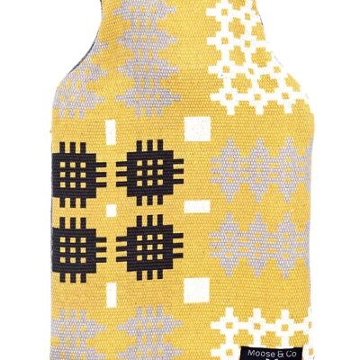 Welsh Tapestry Blanket estampado botella de agua caliente mostaza