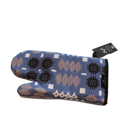 Welsh Gobelin Decke Print Ofenhandschuh blau