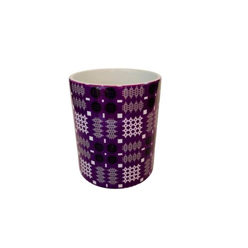 Welsh Tapestry Blanket Print Mug purple