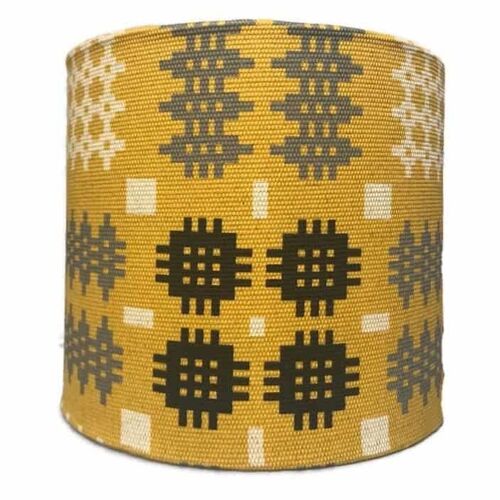 Welsh Tapestry print lampshades Mustard