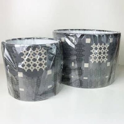 Welsh Tapestry print lampshades Grey