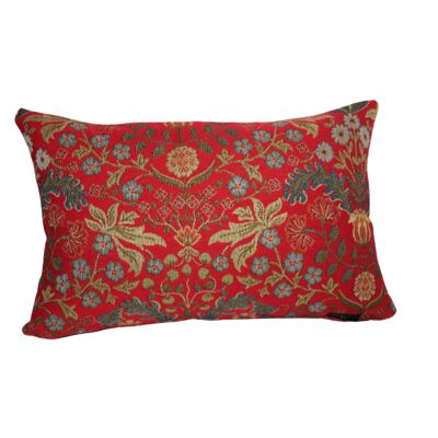 Tapisserie d'inspiration William Morris de Style Vintage Coussins Rouge