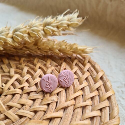 Clara polymer clay earrings, stud earrings, boho earrings, plant earrings