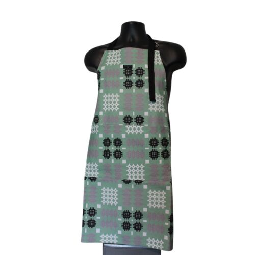 Welsh Tapestry Blanket Print Apron Green