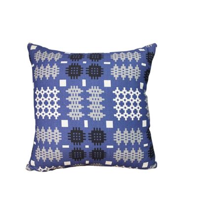 Welsh Tapestry Print Square Cushion Cover Only Blue