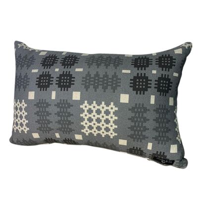 Coussin Rectangle Imprimé Tapisserie Galloise (Housse uniquement) Gris