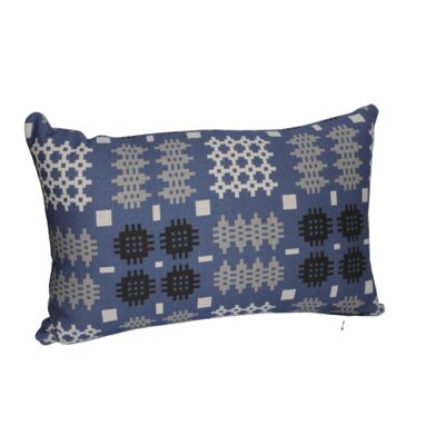 Welsh Tapestry Print Rectangle Cushion (Cover only) Blue