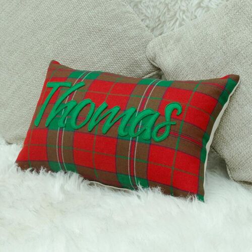 Welsh clan tartan personalised cushions (COVER ONLY) Davies