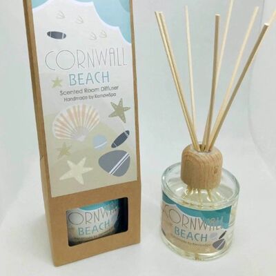 Diffuseur d'ambiance parfumé en coffret cadeau Cornwall Beach (sel gemme et bois flotté)