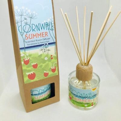 Diffusore per ambienti profumato in confezione regalo Cornwall Summer (fragola e prezzemolo).