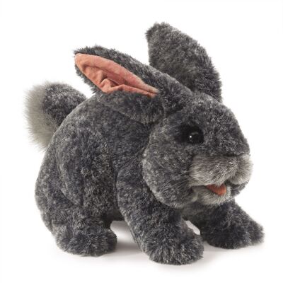 Bunny in gray / Gray Bunny Rabbit / hand puppet 3168