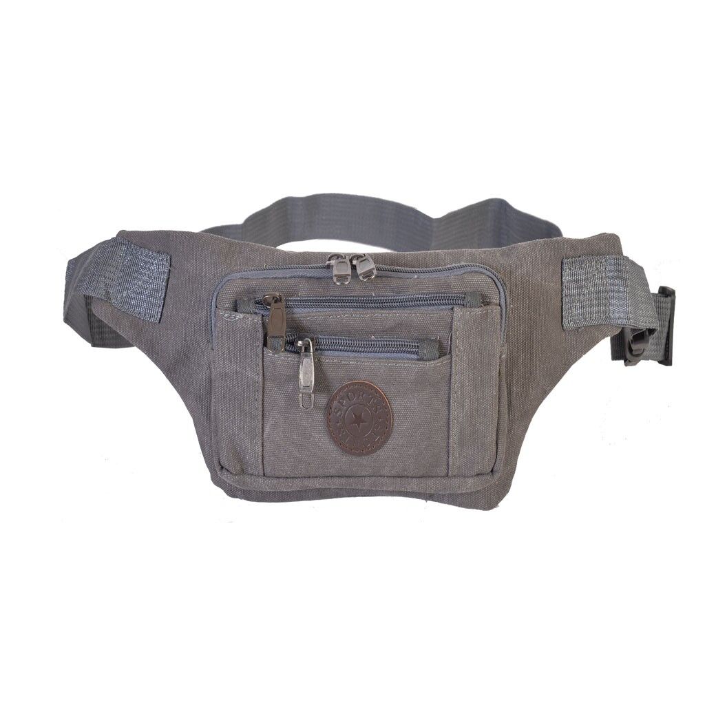 [393-4] BOLSA DE LONA UNISEX GRIS