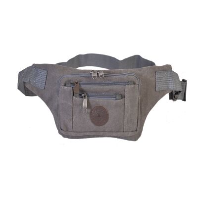 [ 393-4 ] grey unisex canvas waistbag