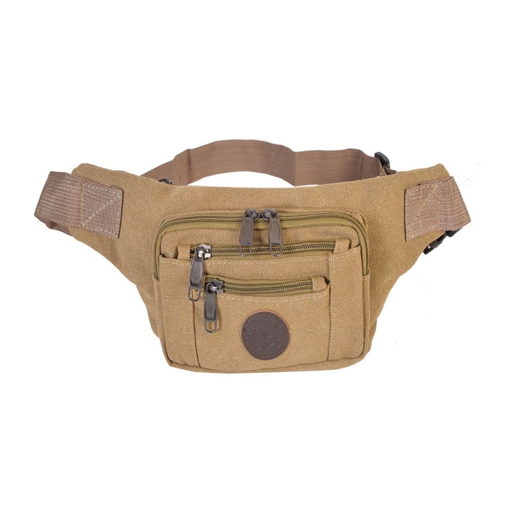 [393-5] BOLSA DE LONA UNISEX BEIGE