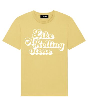 T-SHIRT COMME UN ROLLING STONE ICLÈS OCRE 1