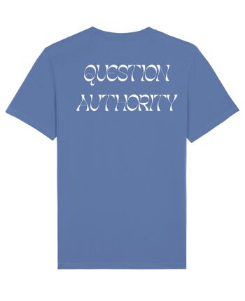 QUESTION AUTHORITY T-SHIRT BLEU CLAIR 2