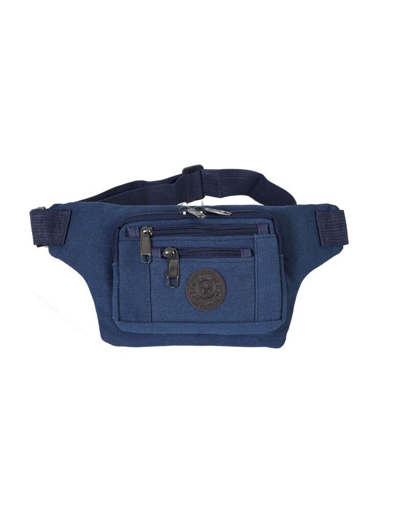 [393-6] BOLSA DE LONA UNISEX AZUL