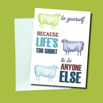Be yourself A6 Greetings Card