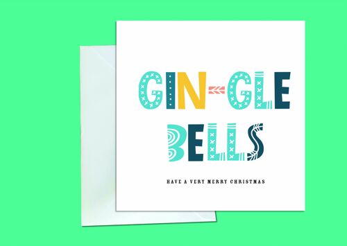 Gin-gle Bells Christmas Card