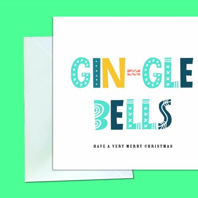 Tarjeta de Navidad Gin-gle Bells
