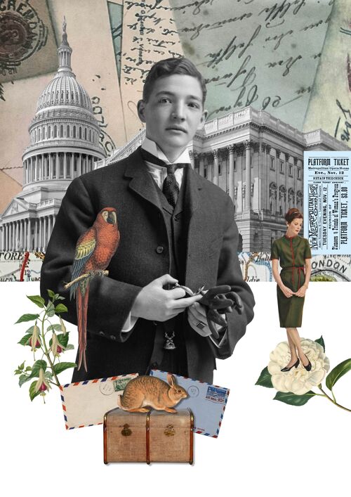 A Charming Man. A4 Digital Collage Print.