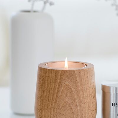 Candle Wooden 200g Natural - Almond