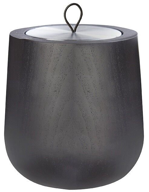 Bougie candle Wooden 200g Noir/black - Fleurs Blanches