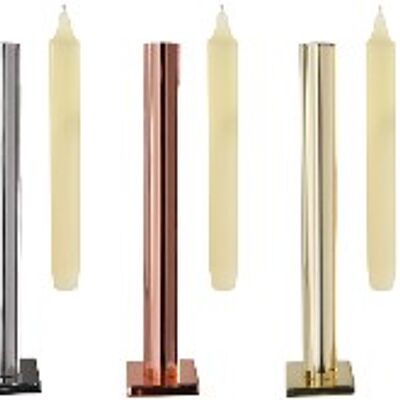 STILL BRILLANT candlestick Small model - Silver / aluminum