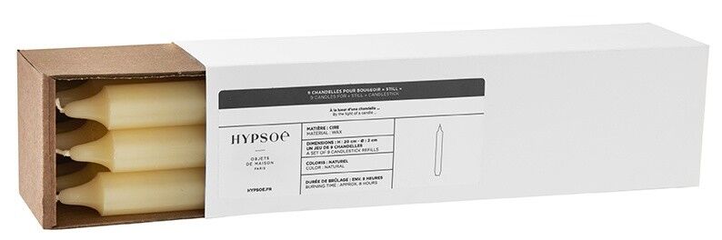 Portacandele STII Scatola da 9 candele di ricarica - Cromo / nero