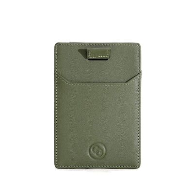 Portefeuille porte-cartes en cuir fin avec blocage RFID - 7 cartes et notes