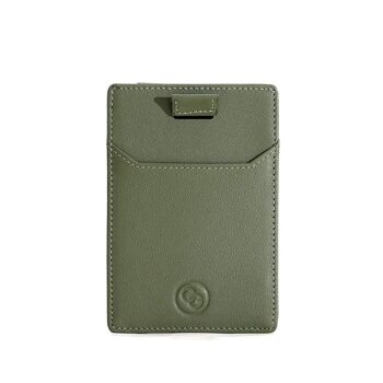 Portefeuille porte-cartes en cuir fin avec blocage RFID - 7 cartes et notes 1