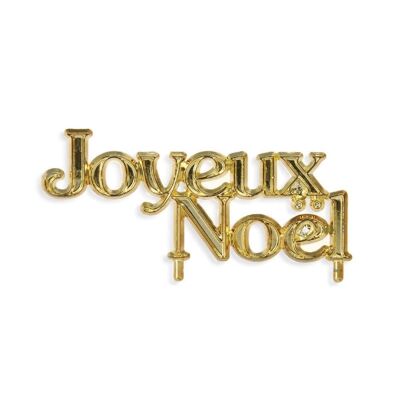 Joyeux Noël Motto Cake Toppers Gold