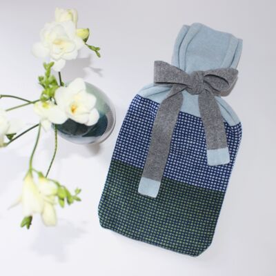 Hot Water bottle in denim multi