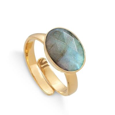 Atomic Maxi Labradorite Gold Ring