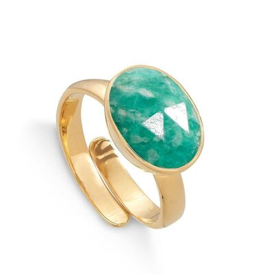 Atomic Maxi Amazonite Gold Ring