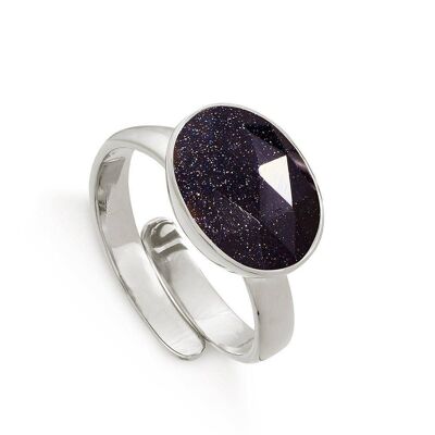 Atomic Maxi Blue Sunstone Silver Ring