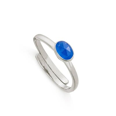 Atomic Micro Blue Quartz Silver Ring