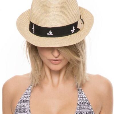 Natural Straw Adjustable Panama Hat - Maya Bay - Jag London