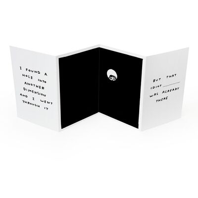 Concertina Card - Funny Fold Out Card - Another Dimension