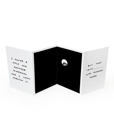 Concertina Card - Funny Fold Out Card - Another Dimension