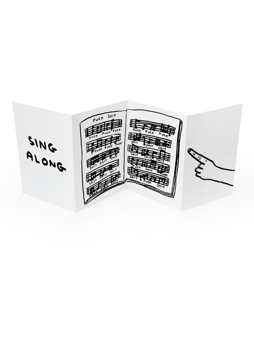 Concertina Card - Funny Fold Out Card - Sing Along