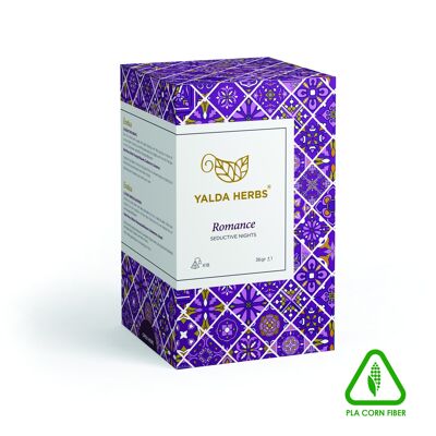 Romance Tea – 18 Pyramiden-Teebeutel aus PLA