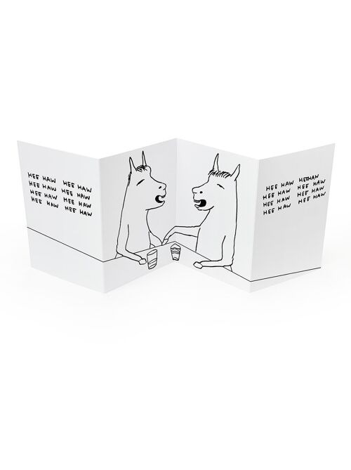 Concertina Card - Funny Fold Out Card - Hee Haw