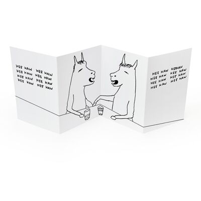 Concertina Card - Funny Fold Out Card - Hee Haw