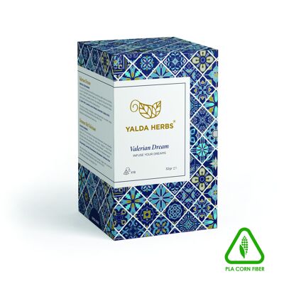 Té de ensueño de valeriana - 18 bolsitas de té piramidal de PLA